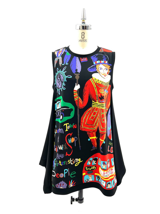 a/  "  London London 丸首ジレ B柄