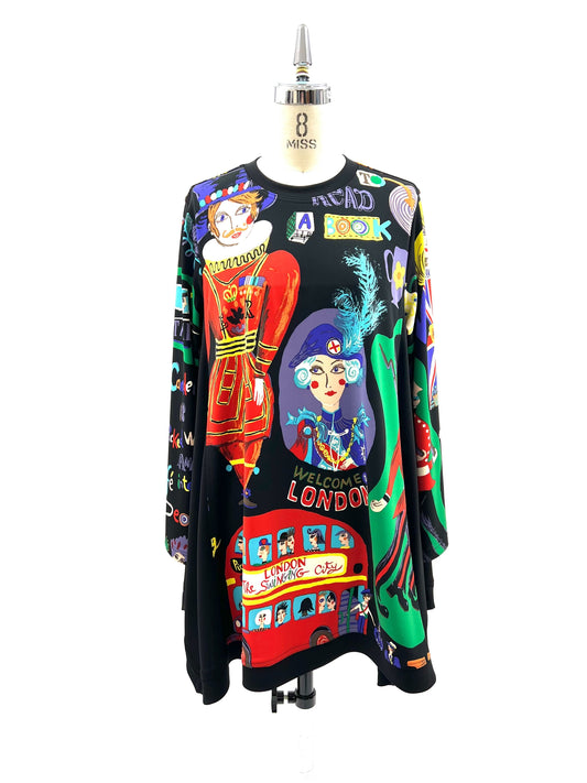 b/  "  London London 丸首シャツ B柄