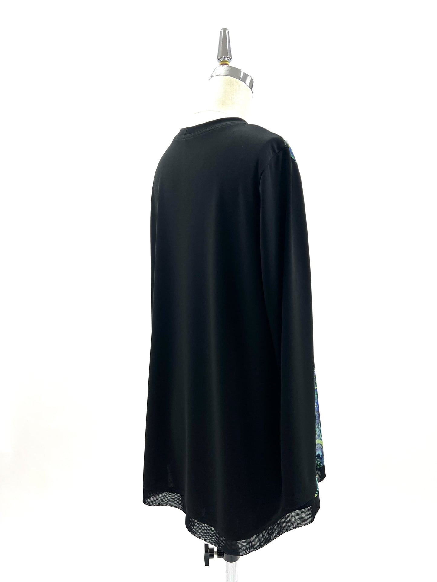 a/  " フラワーペーズリーメッシュシャツ