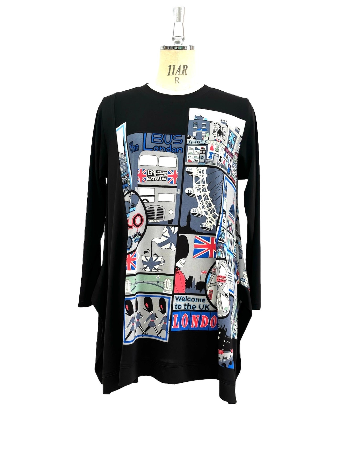 b/  " ロンドンブロックプリントシャツ c/#Black