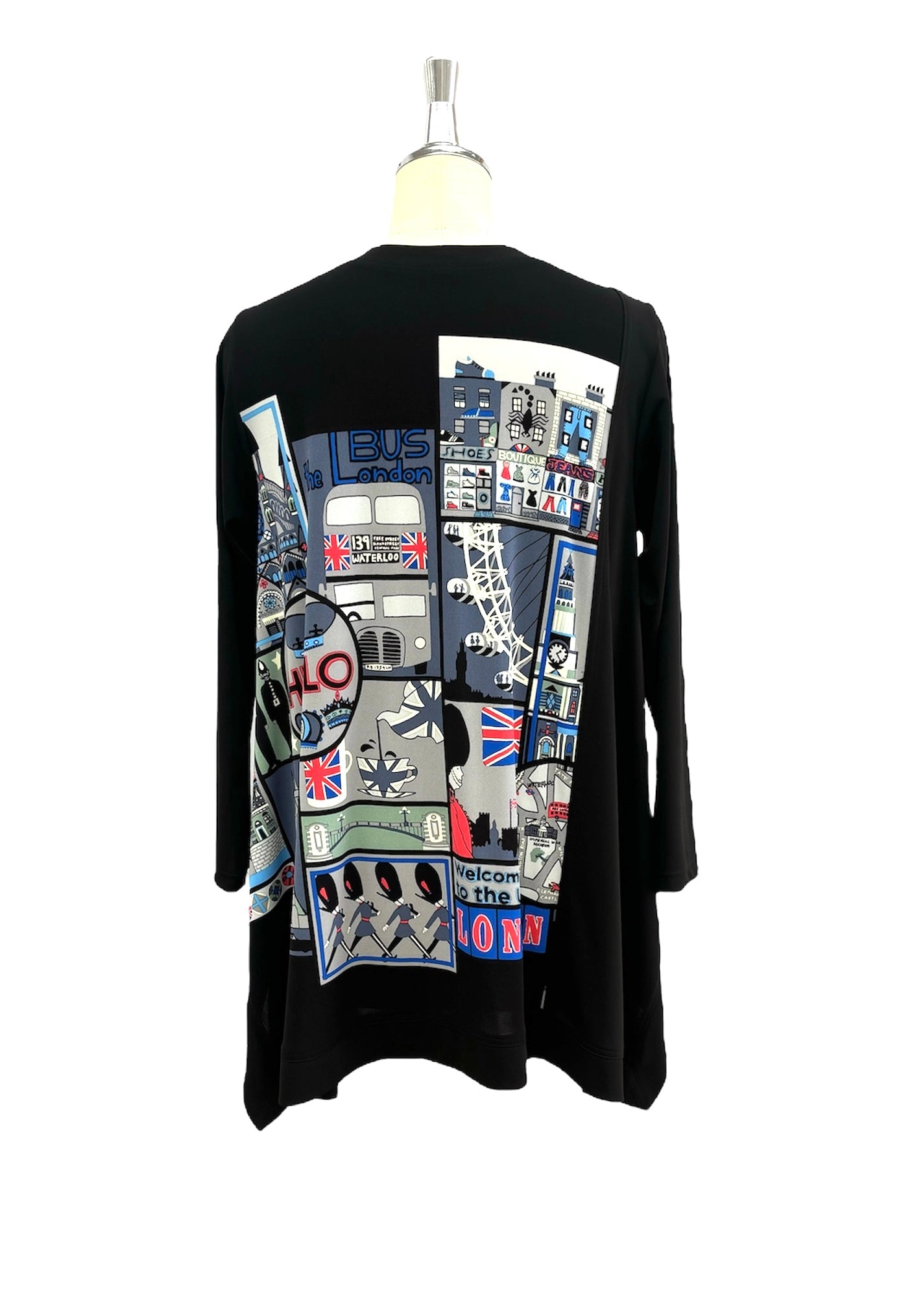 b/  " ロンドンブロックプリントシャツ c/#Black