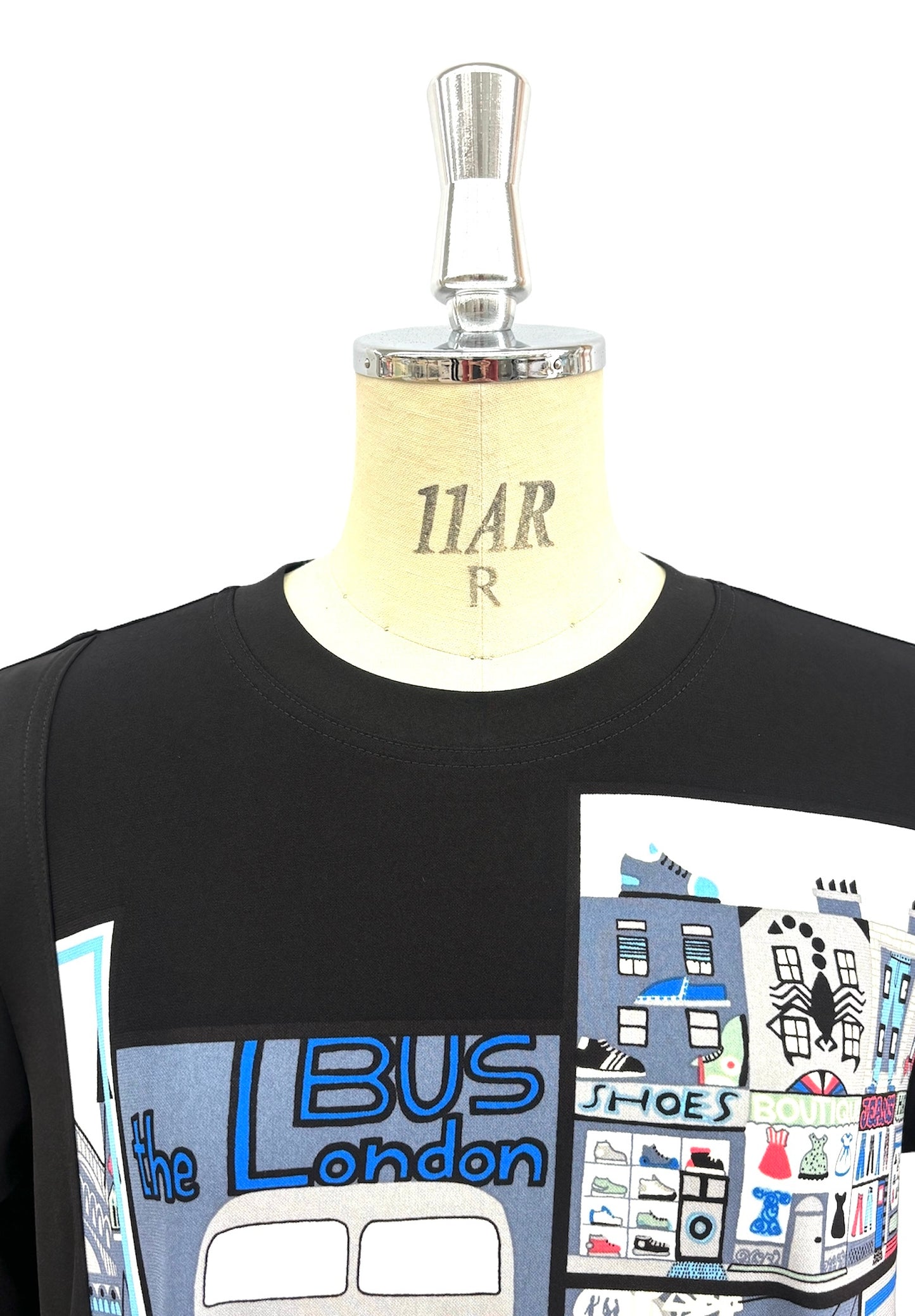 b/  " ロンドンブロックプリントシャツ c/#Black