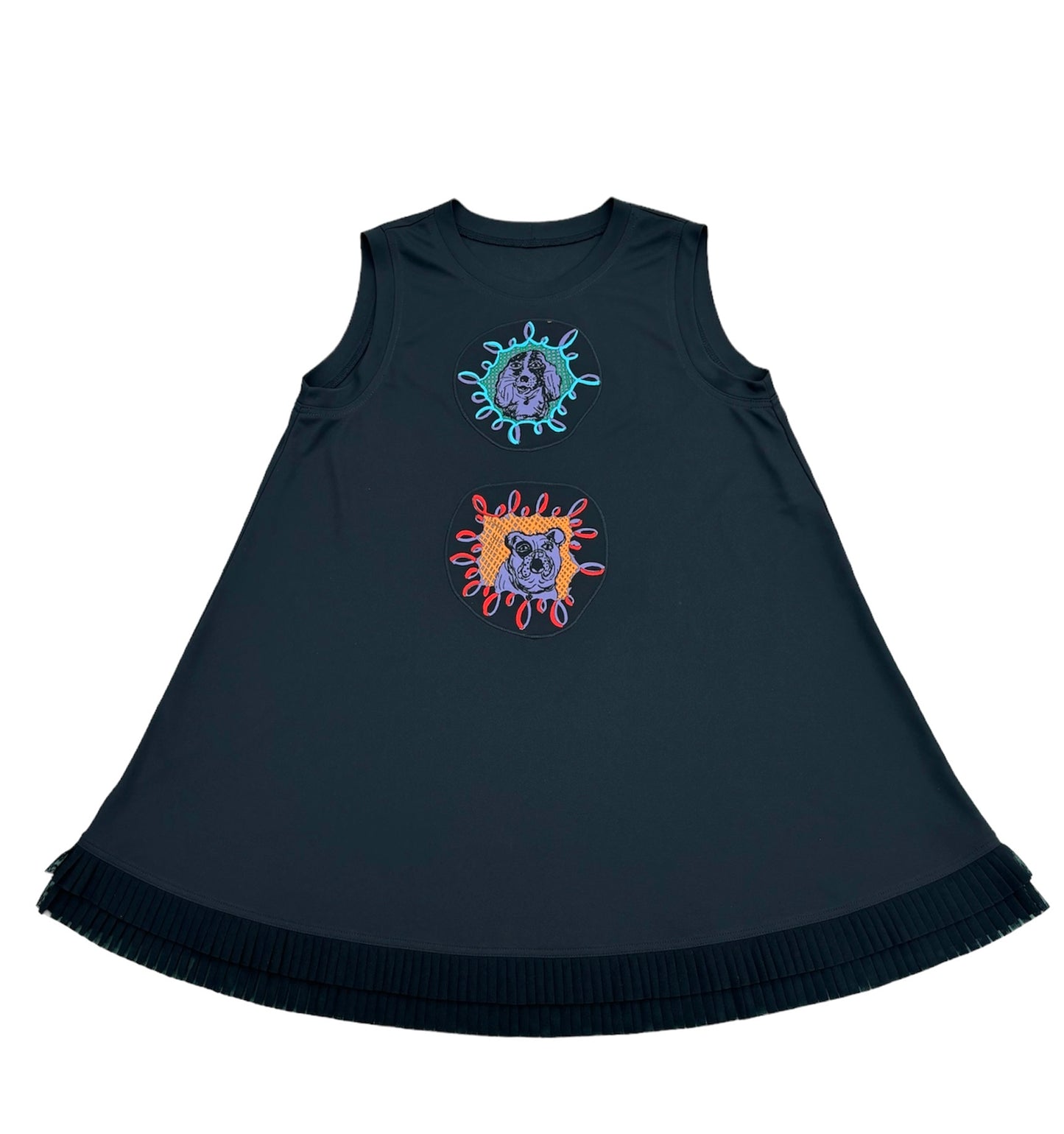 b/  " London London  ロンドンアップリケ 別注ジレ dog cafe柄