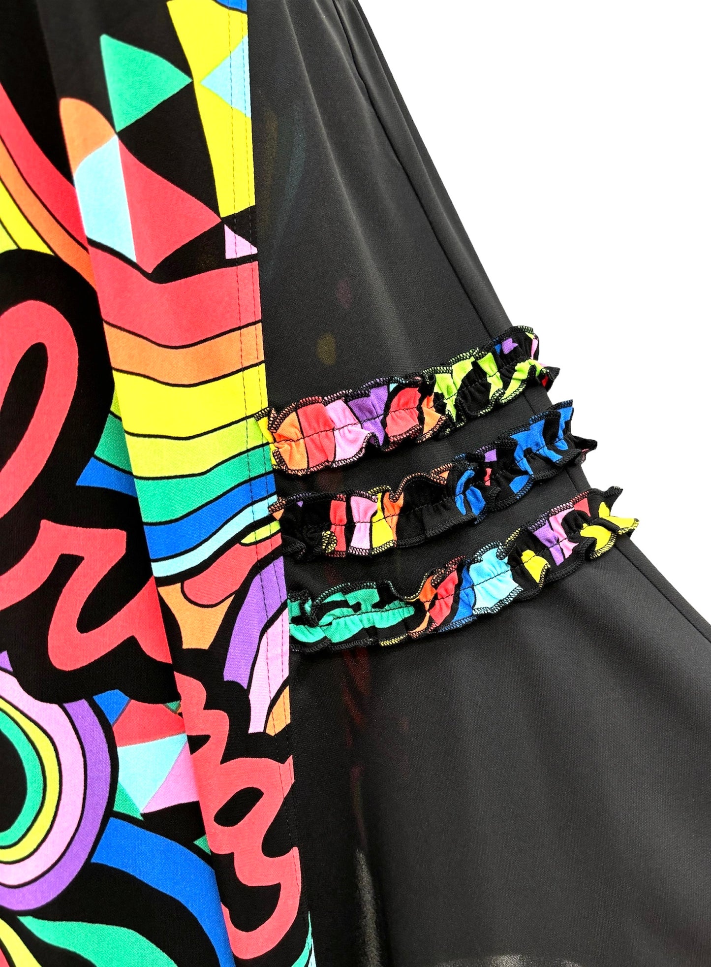 a/  "  London London ポップアート ジレOP  BLACK