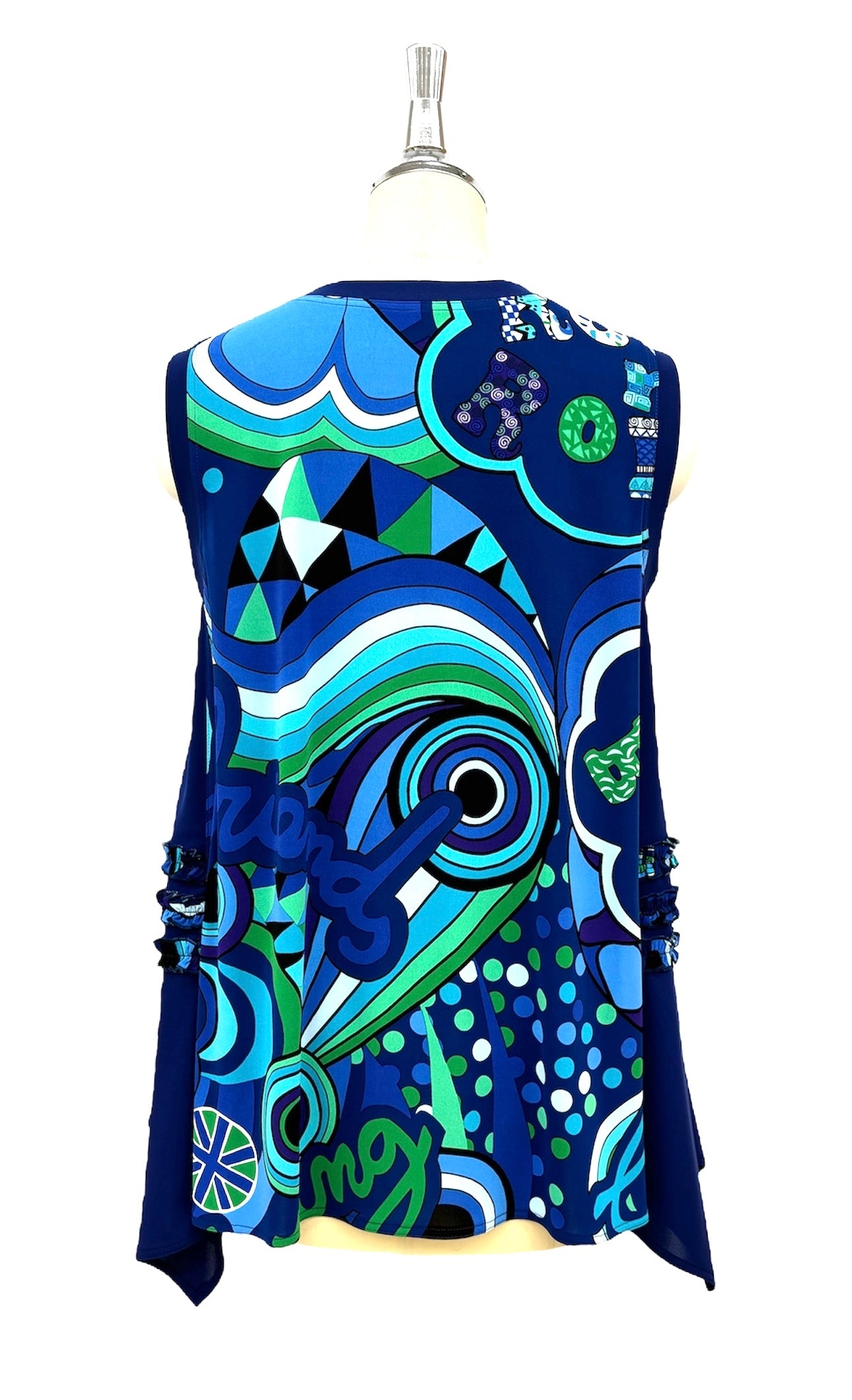 a/  "  London London ポップアート ジレOP  BLUE