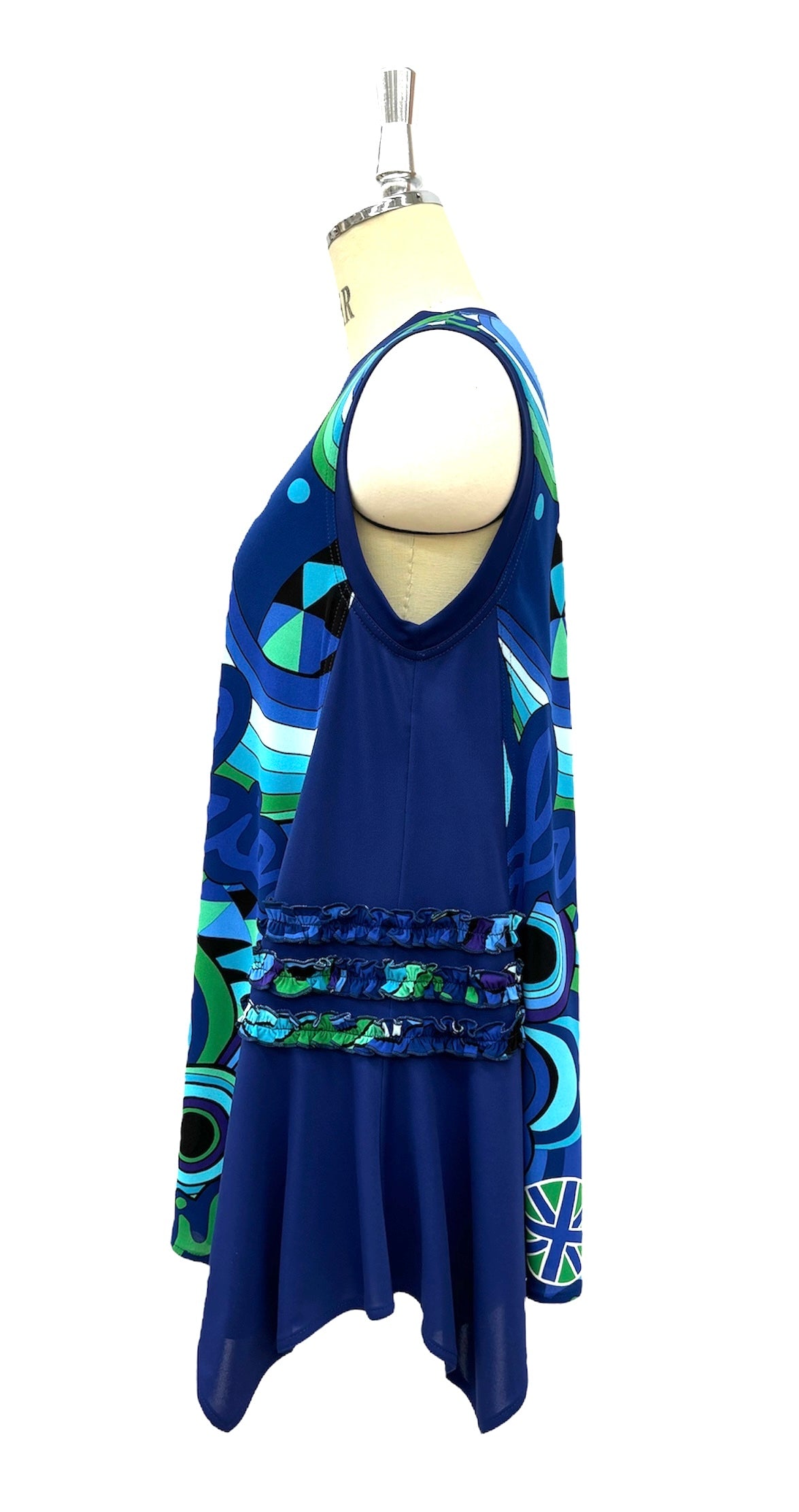 a/  "  London London ポップアート ジレOP  BLUE