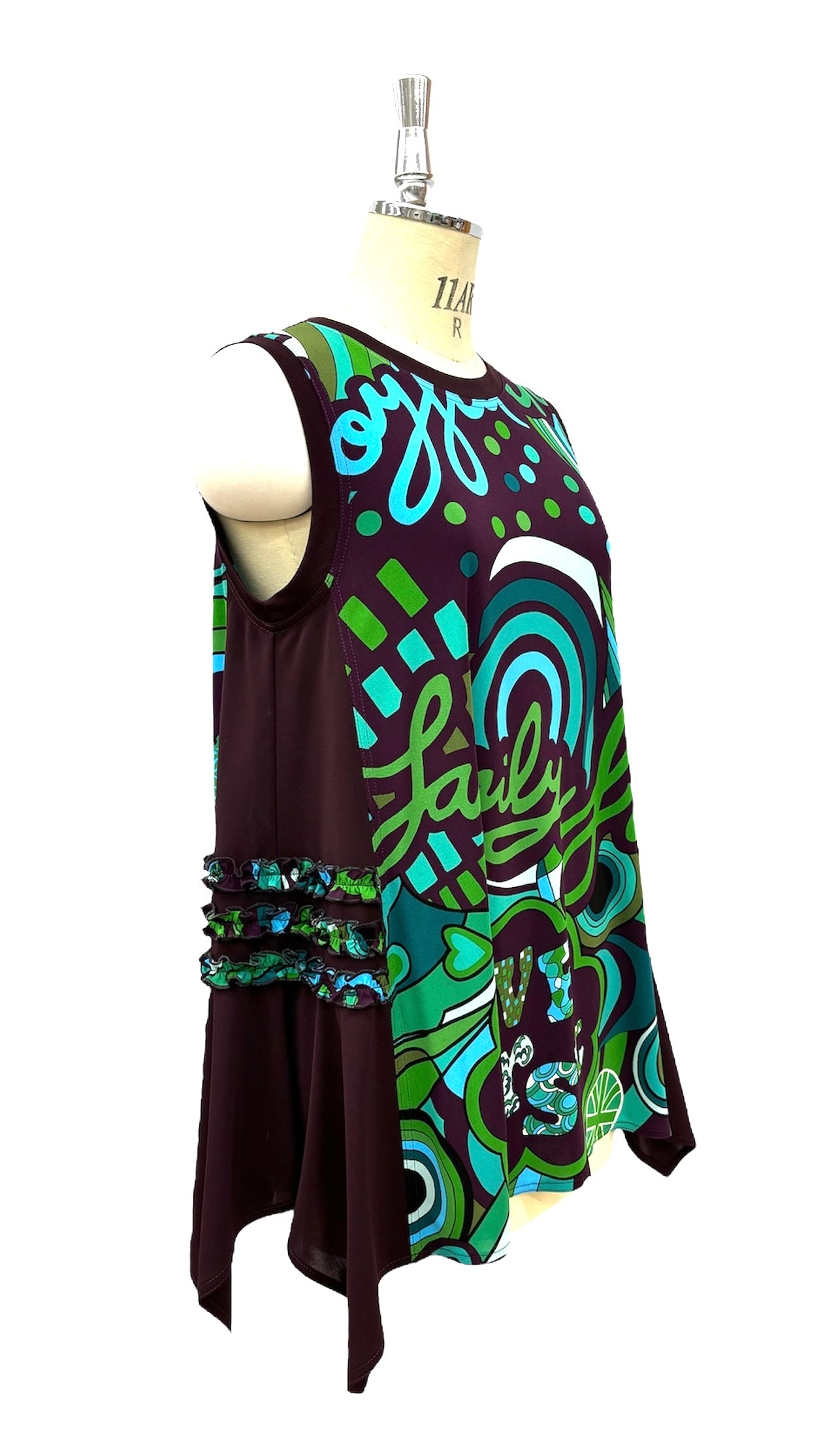 a/  " London London ポップアート ジレOP  DARK RED