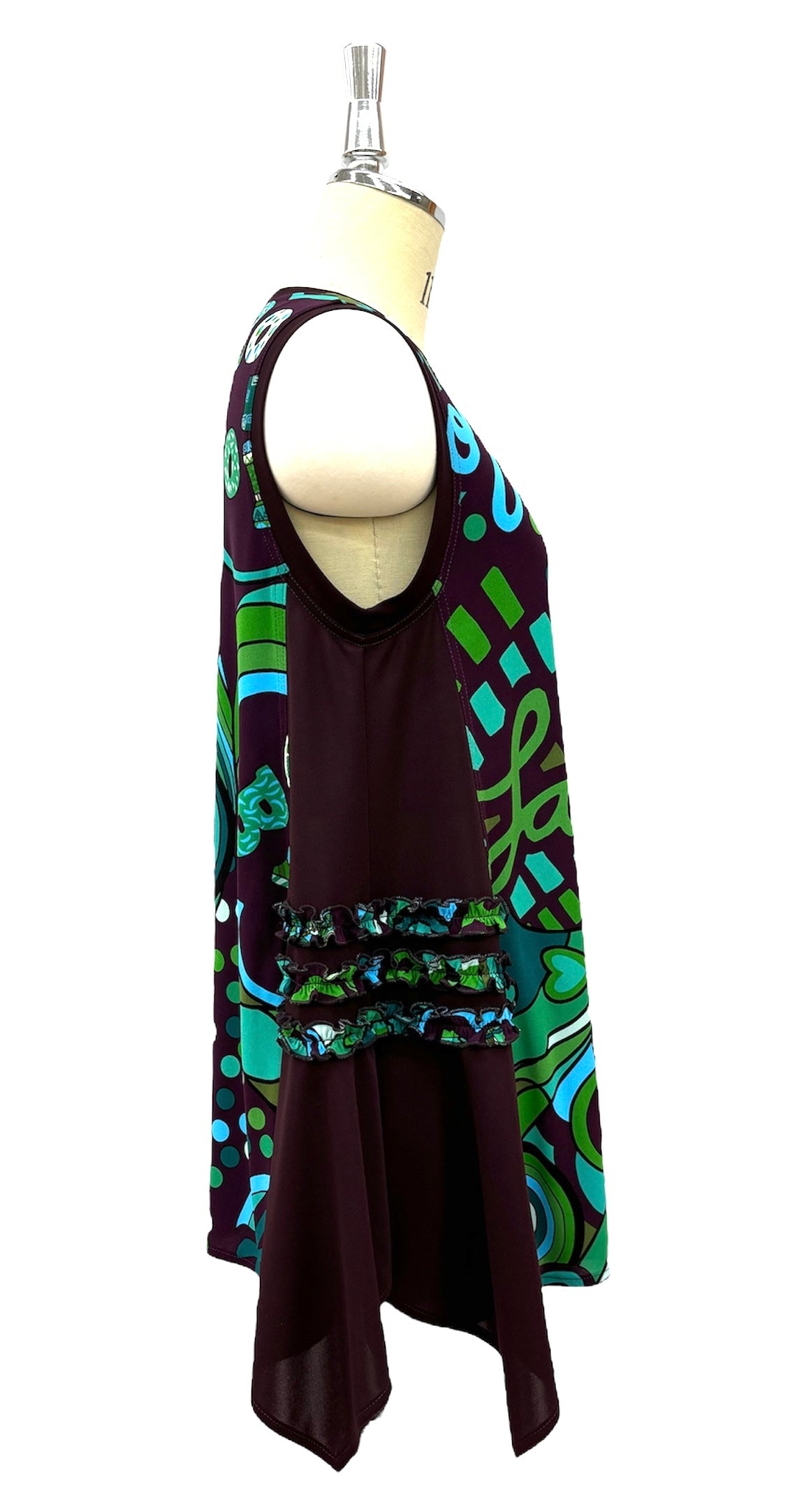 a/  " London London ポップアート ジレOP  DARK RED