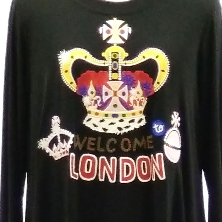 LONDON クラウンモチーフ刺繍ドレス