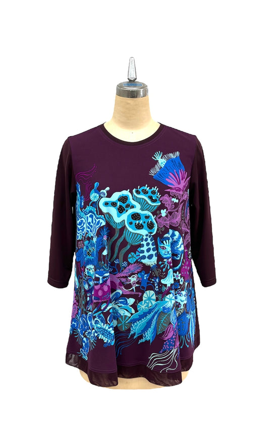 a "NEW ARRIVAL   BRITISH 　Happy Forest  ﾎﾞｰﾀﾞｰ　Tsh　 DARK RED